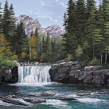 Схема вышивки «Водопад»