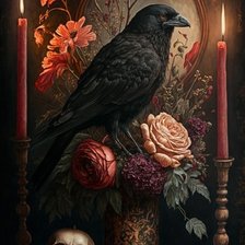 Схема вышивки «Ворон.»