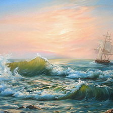 Схема вышивки «Корабль»