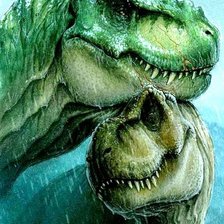 Схема вышивки «Тиранозавры. Любовь»