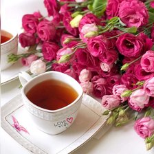 Схема вышивки «Чай и розы»