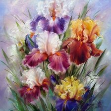 Схема вышивки «Ирисы»