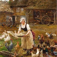 Схема вышивки «двор»