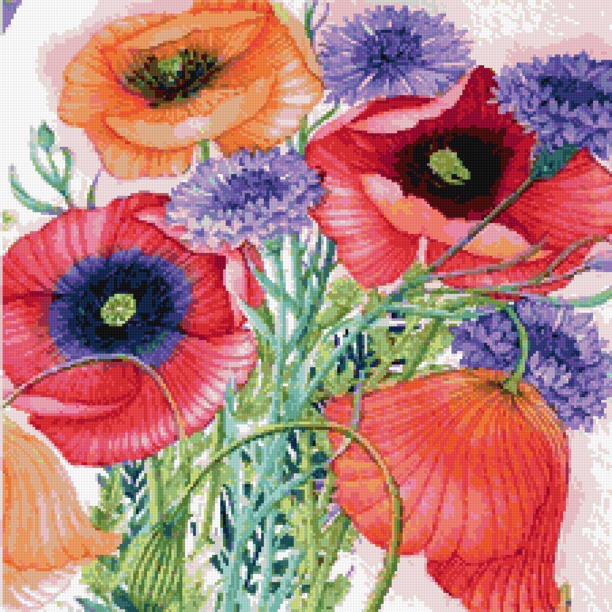 подушка маки - предпросмотр