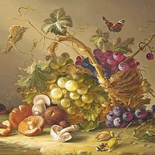 Схема вышивки «натюрморт с грибами»