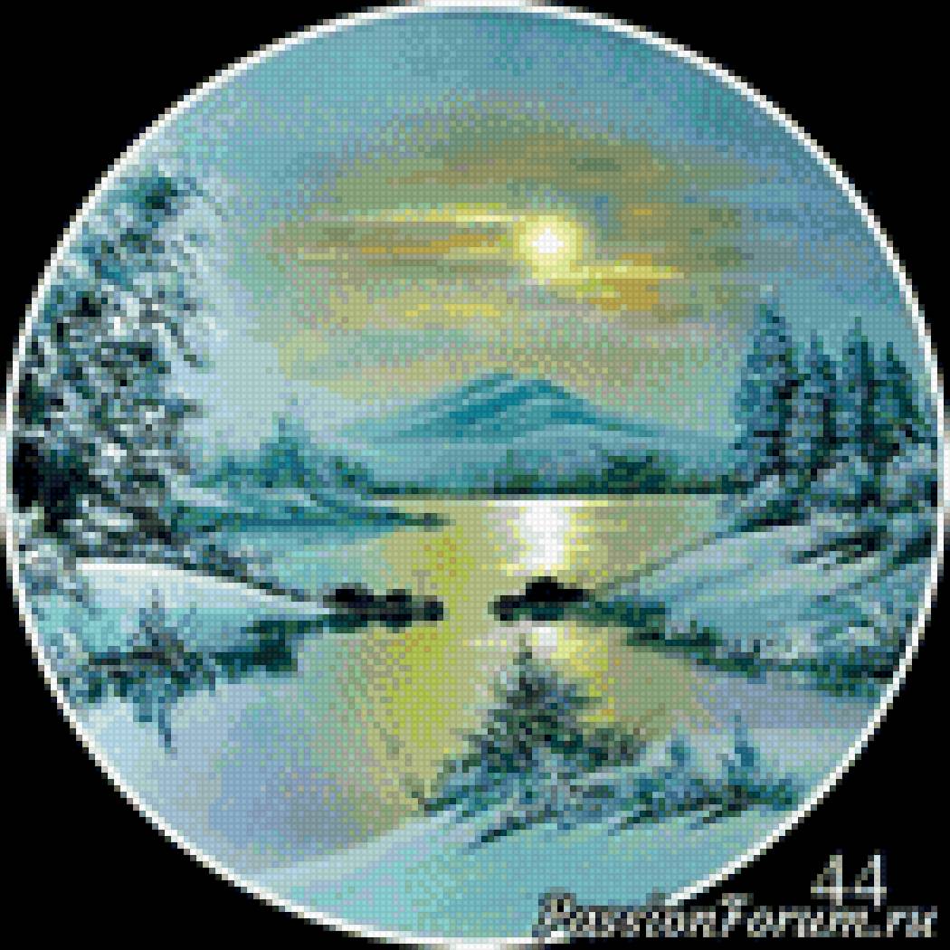 Зимний пейзаж - зима - предпросмотр