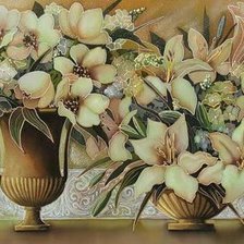 Схема вышивки «клематисы»