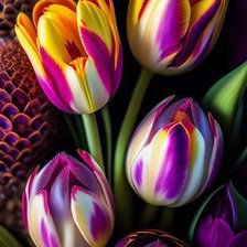 Схема вышивки «Тюльпаны»