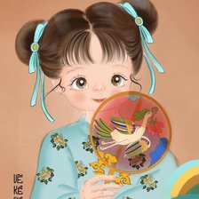 Схема вышивки «Bé gái»