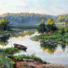 Схема вышивки «Утро туманное»