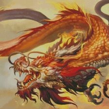 Схема вышивки «золотой дракон»