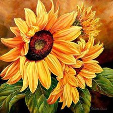 Схема вышивки «подсолнух»