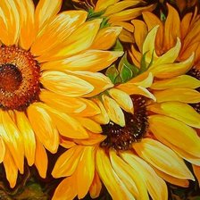 Схема вышивки «подсолнухи»