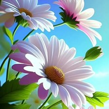 Схема вышивки «ромашки для мамы»