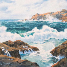 Схема вышивки «Море волнуется»