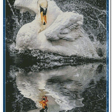 Схема вышивки «Лебедь»