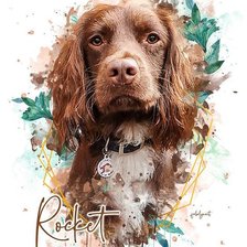 Схема вышивки «Watercolor Pet»