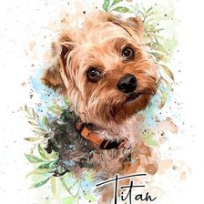 Схема вышивки «Watercolor Pet»