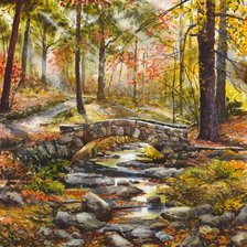 Схема вышивки «Осень в парке»