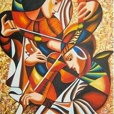 Схема вышивки «музыканты»