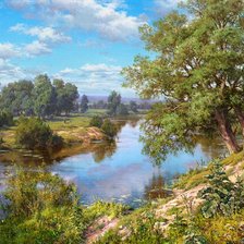 Схема вышивки «пейзаж»