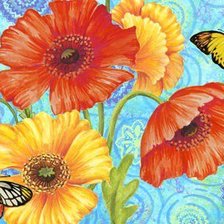 Схема вышивки «маки»