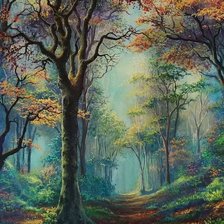 Схема вышивки «Padurea albastra, Alexandrite»