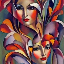 Схема вышивки «ROSTROS ABSTRACTOS»