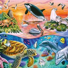 Схема вышивки «Подводный мир»