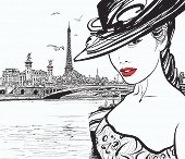 Схема вышивки «парижанка1»