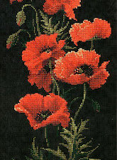 Схема вышивки «Мак»