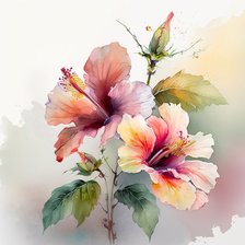 Схема вышивки «Гибискус»