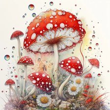 Схема вышивки «Мухаморы»