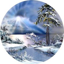 Схема вышивки «Зимний пейзаж»