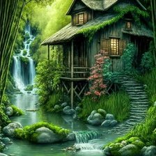 Схема вышивки «Phong cảnh»