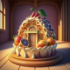 Схема вышивки «Сладкий домик»