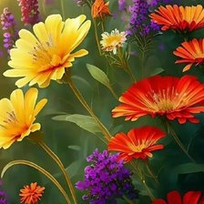 Схема вышивки «Цветы»