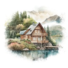 Схема вышивки «Домик»