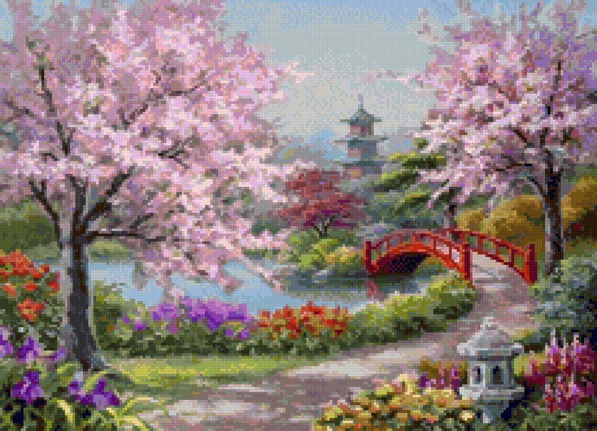 Японский сад - восток, природа, азия, пейзаж - предпросмотр