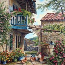 Схема вышивки «Итальянский дворик»