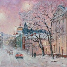 Схема вышивки «Зимний вечер на Остоженке»