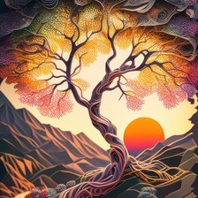 Схема вышивки «Закат»