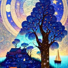 Схема вышивки «Огромное древо жизни»