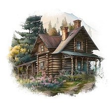 Схема вышивки «Домик»