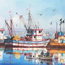 Схема вышивки «Рыбацкий порт»