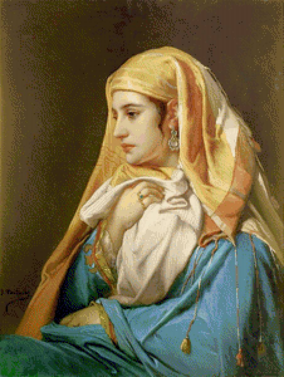 Portret, J.F.Portaels - doamna - предпросмотр