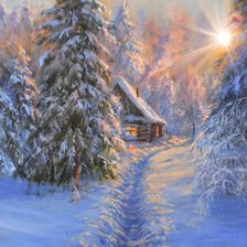 Схема вышивки «Свет в окне»