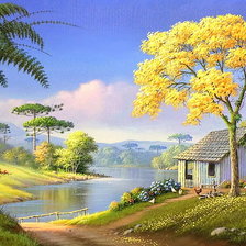 Схема вышивки «Пейзаж»