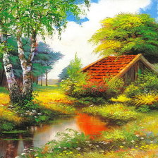 Схема вышивки «Пейзаж»