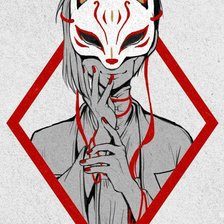 Схема вышивки «Кицунэ»